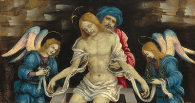 Pietà The Dead Christ Mourned by Nicodemus and Two Angels, c. 1500 by Filippino Lippi