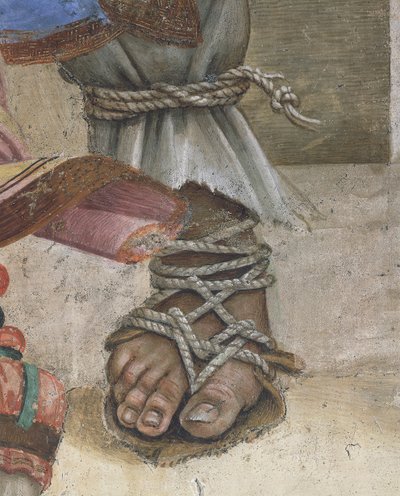 Saint John Evangelist Resuscitating Drusiana, (detail) by Filippino Lippi