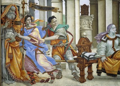 St John the Evangelist Resuscitating Drusiana by Filippino Lippi
