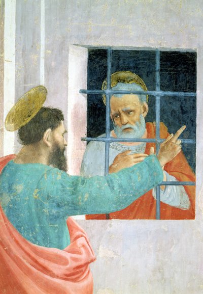 St. Peter Visited in Jail by St. Paul (detail) by Filippino Lippi