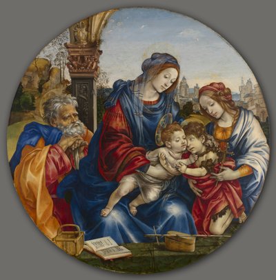 The Holy Family with Saint John the Baptist and Saint Margaret, c. 1495 by Filippino Lippi