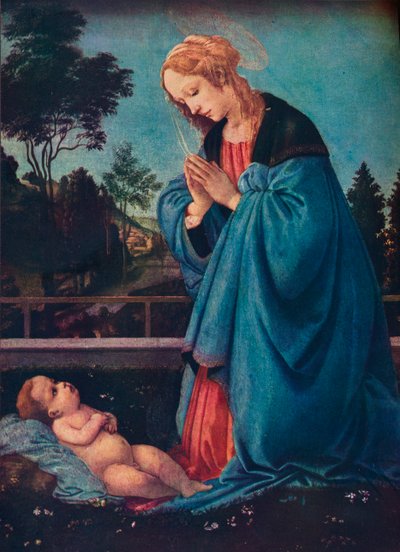 The Madonna Adoring the Christ Child, 15th Century, 1910 by Filippino Lippi