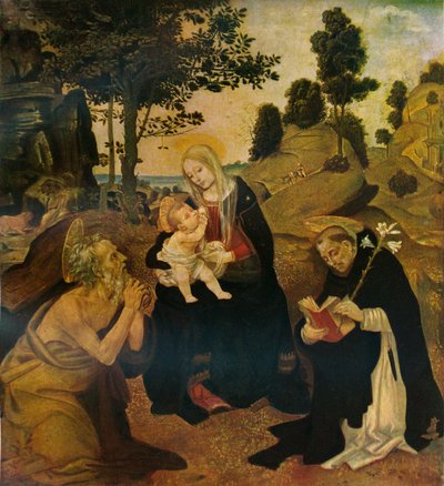The Virgin and Child with Saints Jerome and Dominic, c1485, 1911 by Filippino Lippi