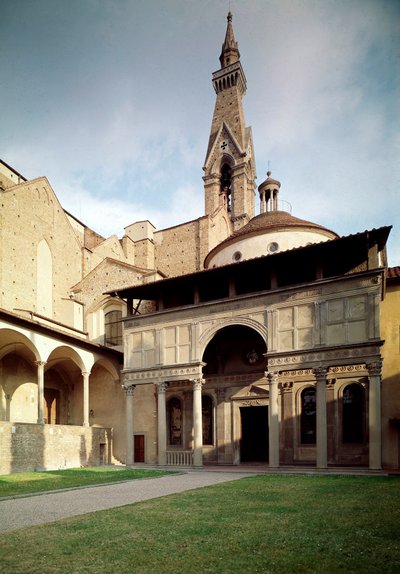 View of the chapel of the Pazzi by Filippo Brunelleschi by Filippo Brunelleschi