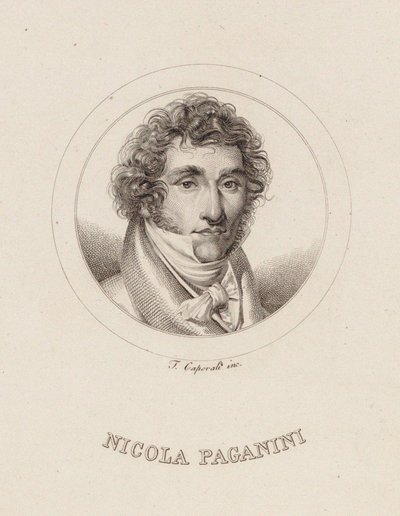 Portrait of Niccolò Paganini, 1840 by Filippo Caporali