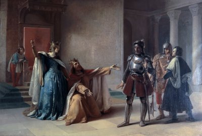 Emperor Frederick Barbarossa and Duke Henry the Lion in Chiavenna by Filippo Carcano
