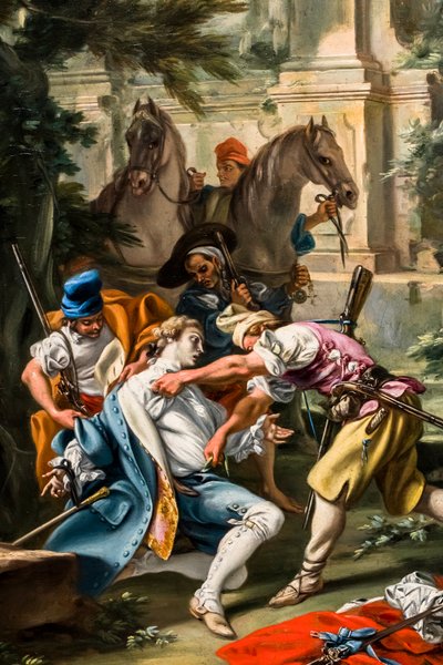 Attack of the Robbers, circa 1735/40 by Filippo Falciatore