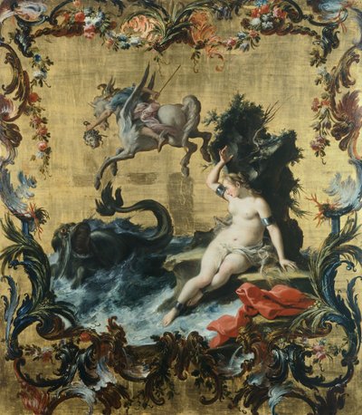Perseus freeing Andromeda from the sea monster, by Filippo Falciatore by Filippo Falciatore