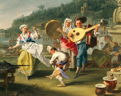 Tarantella in Mergellina (detail) by Filippo Falciatore