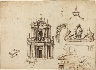 Studies for the Façade of Santa Cristina by Filippo Juvarra