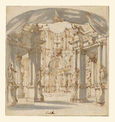 The Courtyard of a Palace: Project for a Stage by Filippo Juvarra