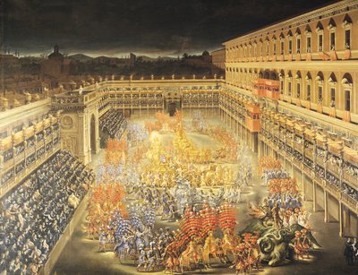 Festival in Honour of Queen Christina of Sweden at the Palazzo Barberini by Filippo Lauri