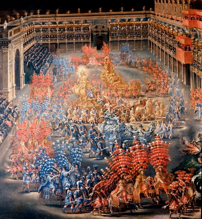 Fete at Palazzo Barberini in Honor of Christine de Suede (detail) by Filippo Lauri