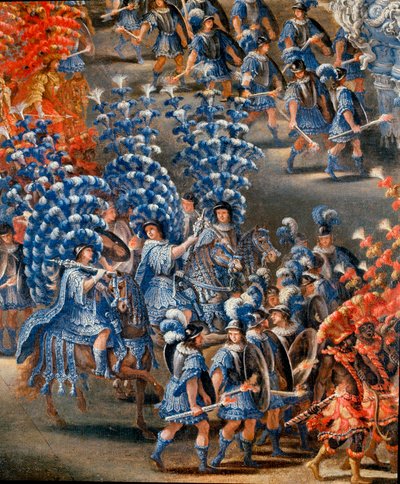 Fete at Palazzo Barberini in Honor of Christine de Suede (detail) by Filippo Lauri
