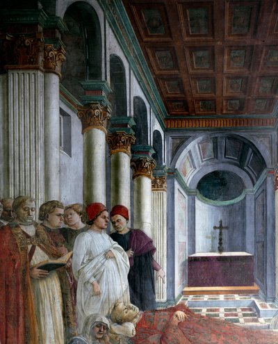 Cycle on the life of Saint Stephen: The funeral of Saint Stephen (detail) by Filippo Lippi