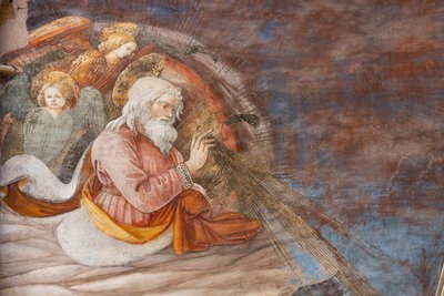 God and two angels (detail) by Filippo Lippi