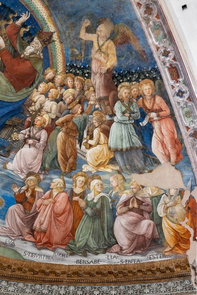 Saints and angels (detail) by Filippo Lippi