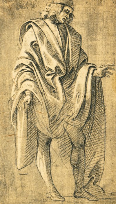 Study of human male figure (drawing) by Filippo Lippi