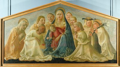 Trivulzio Madonna or Madonna of Humility with Angels and Carmelite Saints by Filippo Lippi