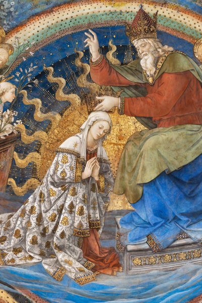 Virgin Mary and God (detail) by Filippo Lippi