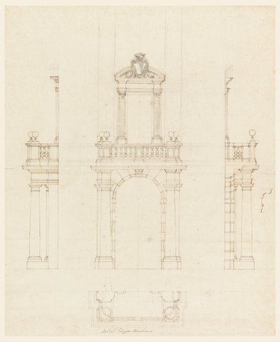 Door case and frame of a door by Filippo Marchionni