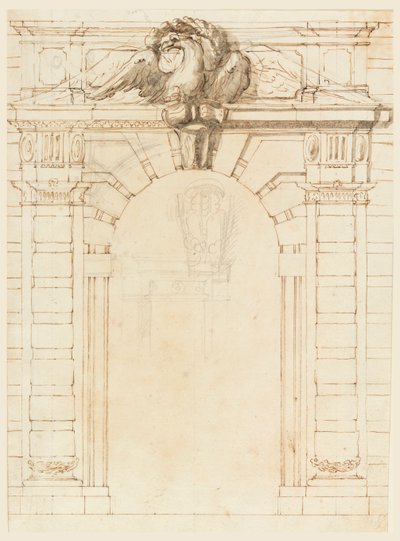 A Portal (recto); Portrait of a Young Warrior (verso) by Filippo Marchionni