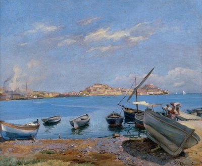 Portoferraio Viewed from San Giovanni by Filippo Marfori Savini