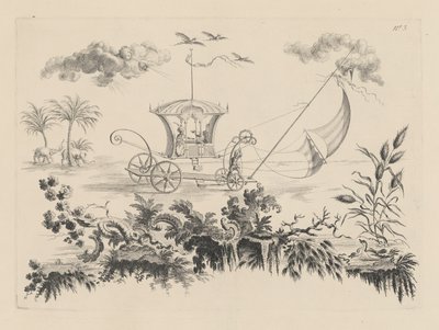 The Carriages Used on the Moon and Which Move by Sails by Filippo Morghen