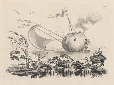 A Pumpkin Used as a Fishing-boat by Filippo Morghen