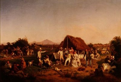 The Hunting Party of Ferdinand II of Naples by Filippo Palizzi