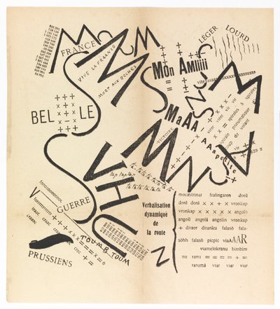 Consonant Vowel Numbers in Freedom. The Futurist Paroliberi, 1915 by Filippo Tommaso Marinetti