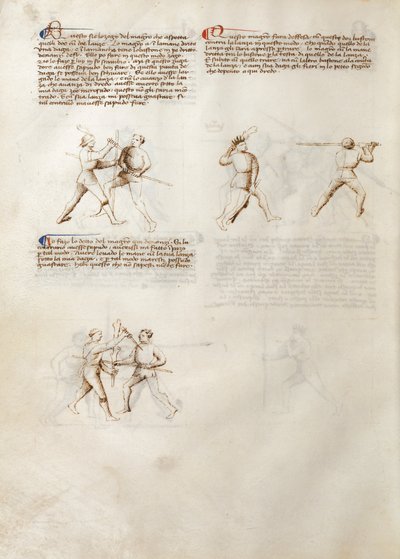 J. Paul Getty Museum Ms. Ludwig XV 13, folio 31v (Venice, early XV century, 279x206 mm) by Fiore dei Liberi