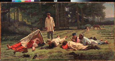 Rest at the Hay Harvest by Firs Sergeevich Zhuravlev