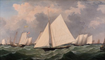 New York Yacht Club Regatta, 1856 by Fitz Henry Lane