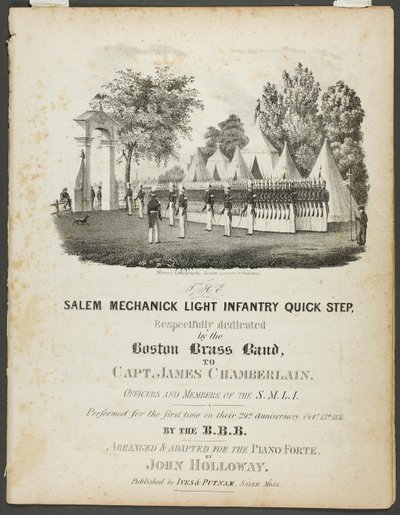 The Salem Mechanic Light Infantry Quick Step by Fitz Henry Lane