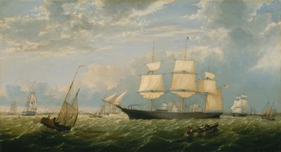 The Golden State Entering New York Harbor by Fitz Hugh Lane