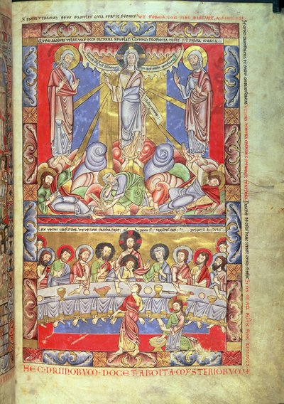 Transfiguration, the Last Supper, from the Floreffe Bible by Flemish School
