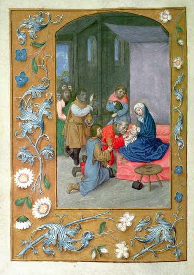Adoration of the Child, from the Hastings Hours, c.1475-83 by Flemish School