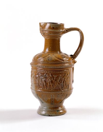 Beer jug, made in Raeren, Belgium, c.1580-1600 by Flemish School