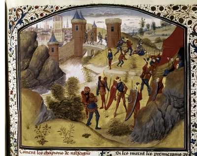 Crusades: Battle between Moslems and Crusaders at the Walls of Antioch by Flemish School