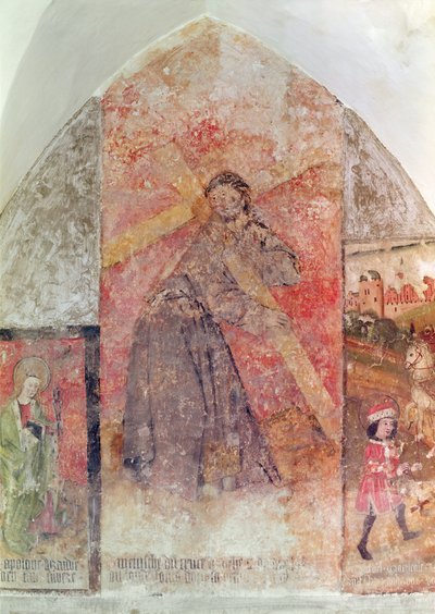 Christ carrying the cross, mural in the crypt, c.1480-1540 by Flemish School