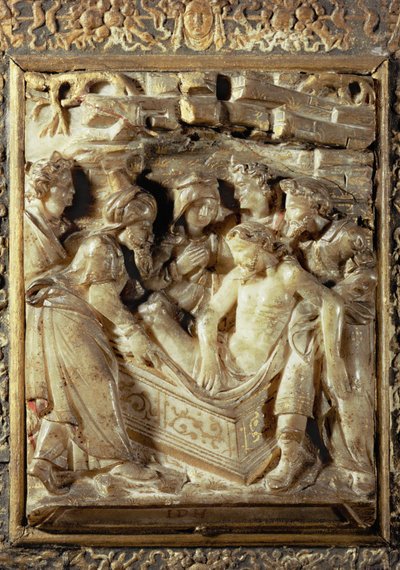 Entombment. Alabaster from Malines, Belgium by Flemish School