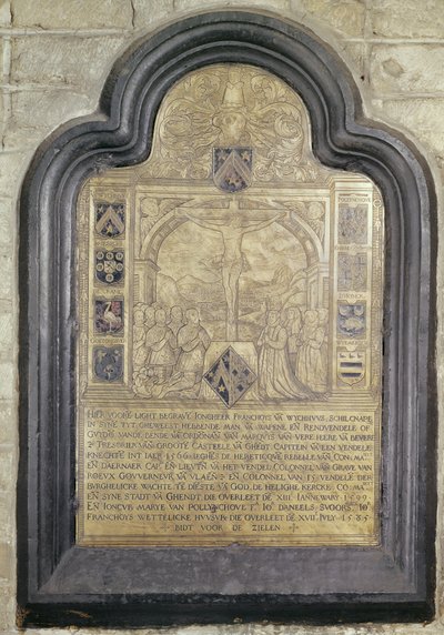 Epitaph of Francois van Wychhuus by Flemish School