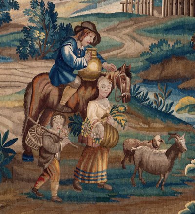 Flemish tapestry. End 17th century. Property of the church Sint-Walburgakerk Oudenaarde by Flemish School