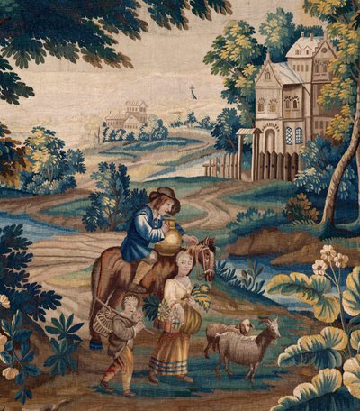 Flemish tapestry. End 17th century. Property of the church Sint-Walburgakerk Oudenaarde. by Flemish School