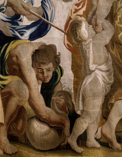 Harvesting Manna by Flemish School