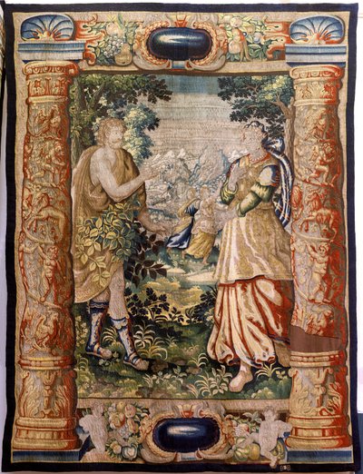 Gallant Scene (Flemish Tapestry) by Flemish School