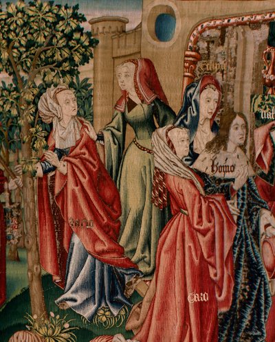 Series Human Redemption or Vices and Virtues. Vices lead Man to sin. Second tapestry in the series. Ca 1510. by Flemish School