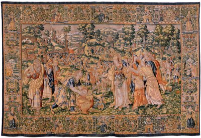 Flemish Tapestry. Series Story of Cyrus. Tomyris Orders the Head of Cyrus to be Dipped in a Vessel of Blood. Anonymous, Based on Michiel Coxcie. Atelier Antwerp by Flemish School