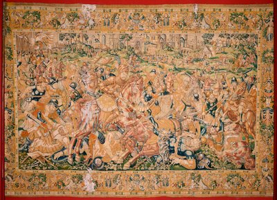 War Scene (Flemish Tapestry) by Flemish School